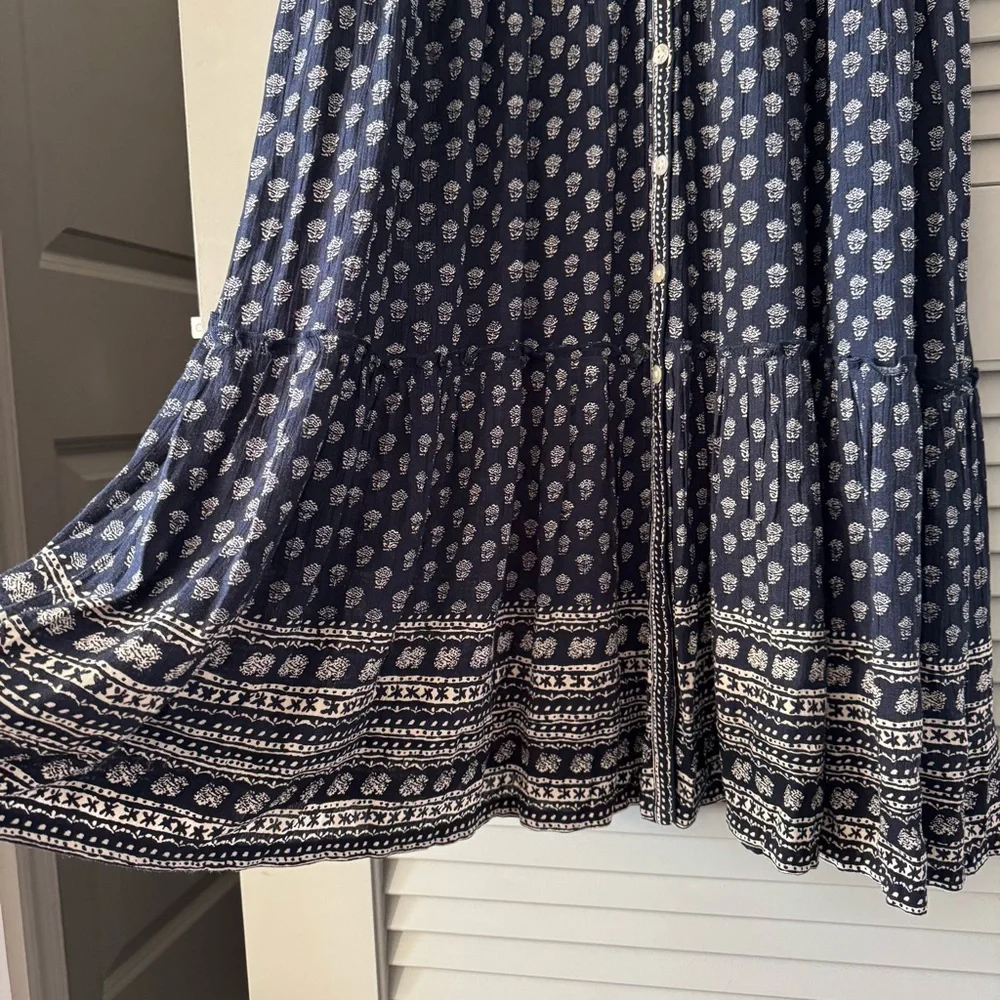 Faherty | Orinda Short Sleeve Maxi Dress in Lotus Floral Print - XXS - Picture 8 of 10